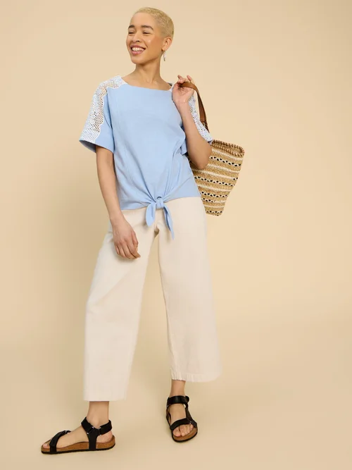 Sara Top mit Bindesaum - Mid Blue - 52/R Bild 3