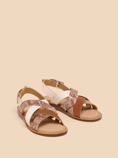 Holly Keilsandalen aus Leder - Tan Multi - 41 Bild 2