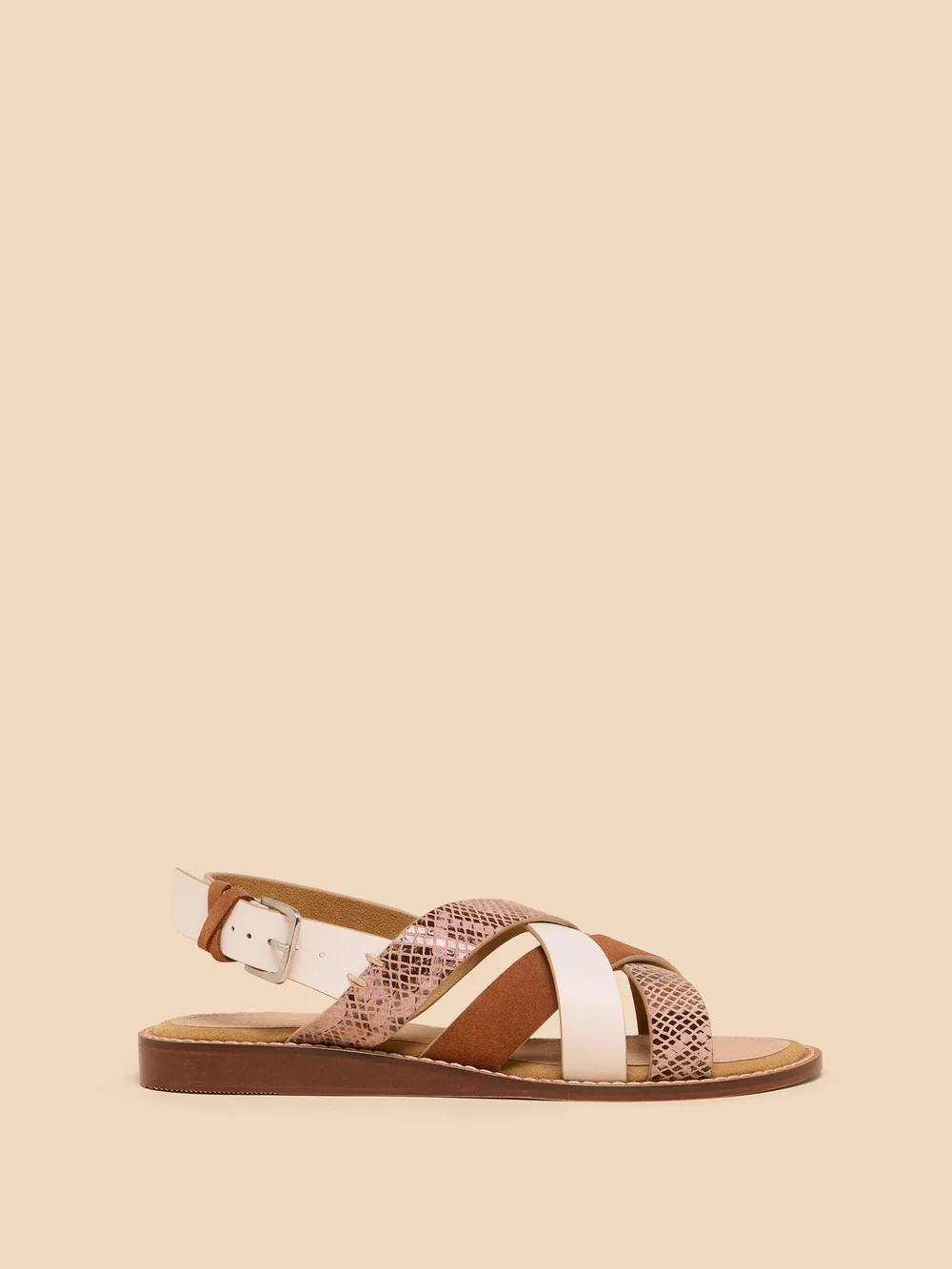 Holly Keilsandalen aus Leder - Tan Multi - 38 Bild 1