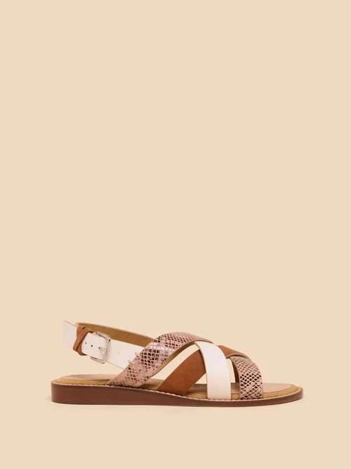 Holly Keilsandalen aus Leder - Tan Multi - 38 Bild 1