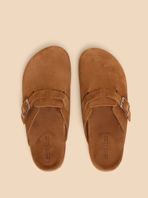 Freddy Pantoletten aus Wildleder - Mid Tan - 46 Bild 3