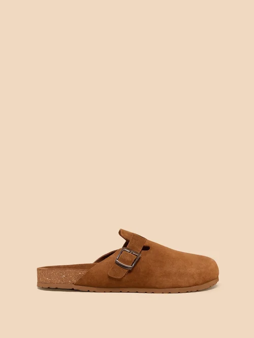 Freddy Pantoletten aus Wildleder - Mid Tan - 46 Bild 1