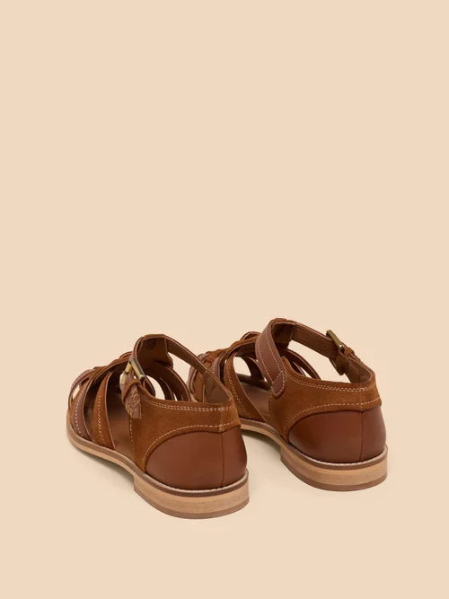 Fischersandalen aus Leder - Mid Tan - 39 Bild 4