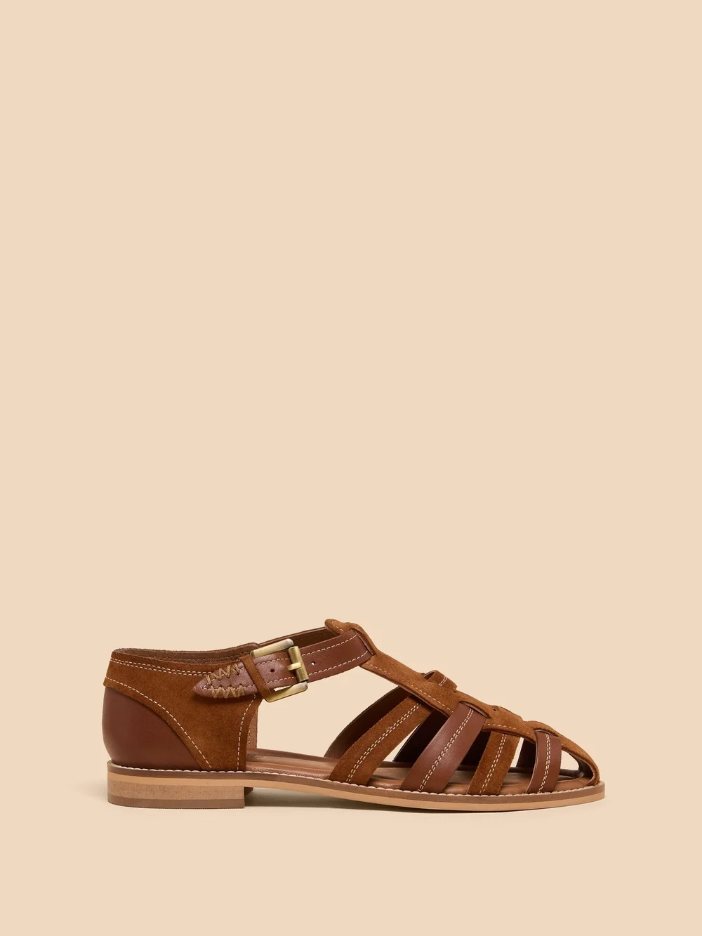 Fischersandalen aus Leder - Mid Tan - 39 Bild 1