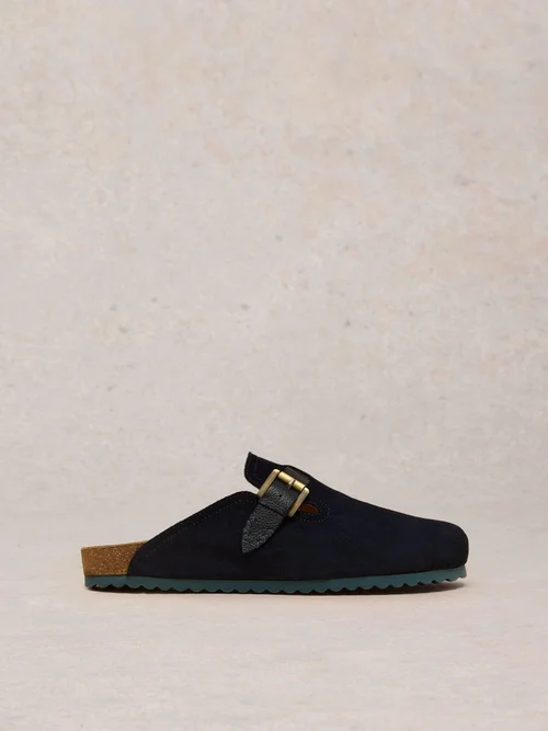 Hausschuhe aus Wildleder - Dark Navy - 41 Bild 1