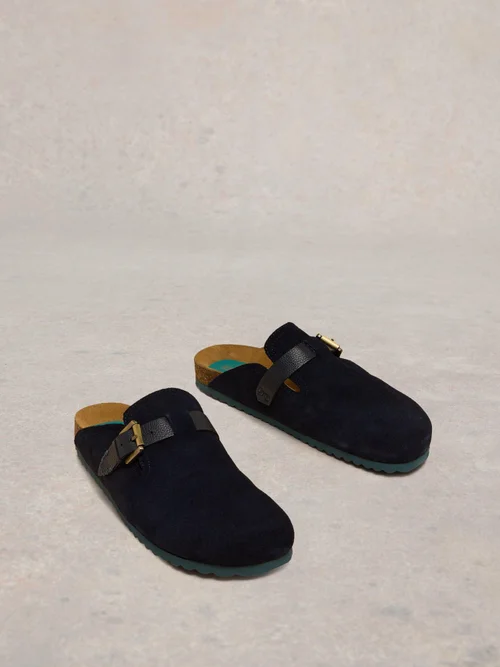 Hausschuhe aus Wildleder - Dark Navy - 41 Bild 2