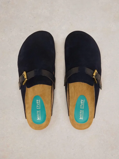 Hausschuhe aus Wildleder - Dark Navy - 41 Bild 4