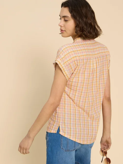 Karierte Bluse Ellie aus Bio-Baumwolle - Nat Mlt - 52 Bild 4