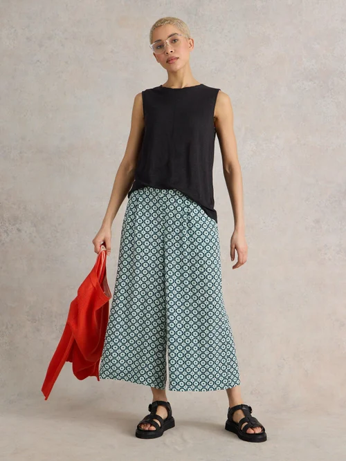 Culotte Lisette mit Knittereffekt - Navy Pr - 52/R Bild 3