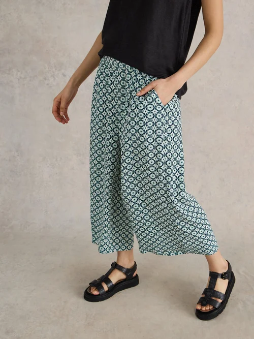 Culotte Lisette mit Knittereffekt - Navy Pr - 52/R Bild 2