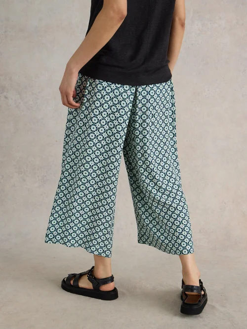 Culotte Lisette mit Knittereffekt - Navy Pr - 52/R Bild 4