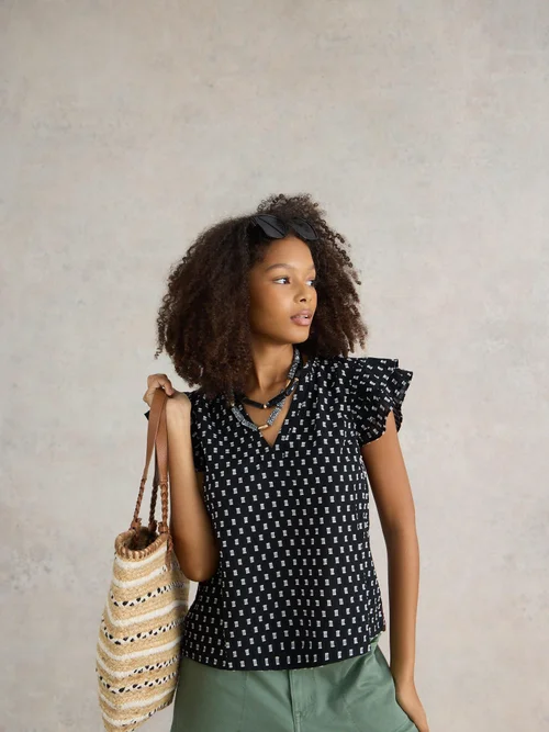 Rosie Bluse aus Baumwolle - Blk Mlt - 52 Bild 1