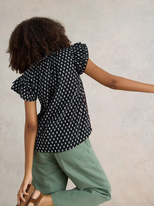 Rosie Bluse aus Baumwolle - Blk Mlt - 52 Bild 4