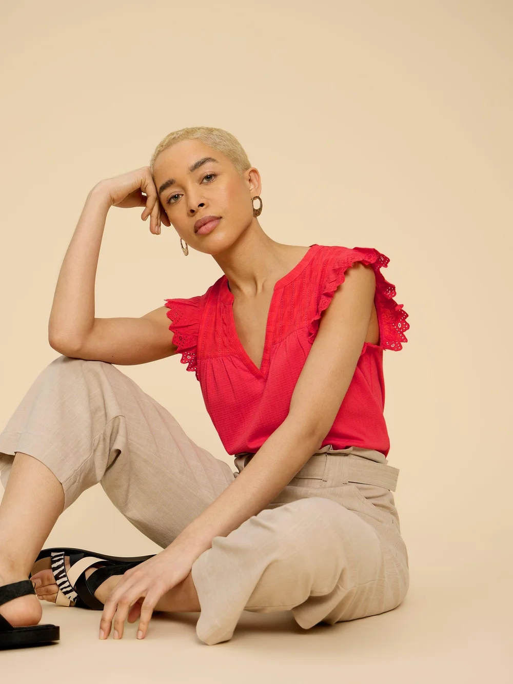 Tessa Rüschenbluse - Brt Orange - 52 Bild 1