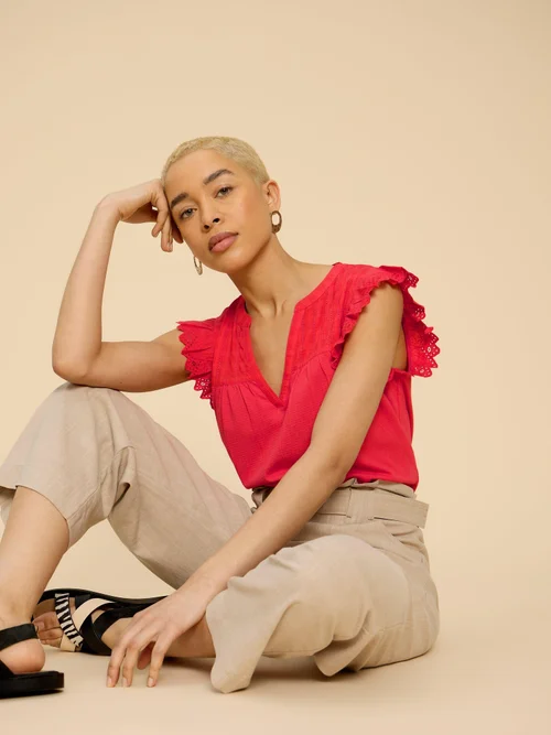 Tessa Rüschenbluse - Brt Orange - 52 Bild 1