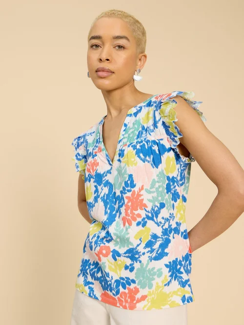 Tessa Rüschenbluse - White Pr - 52 Bild 3