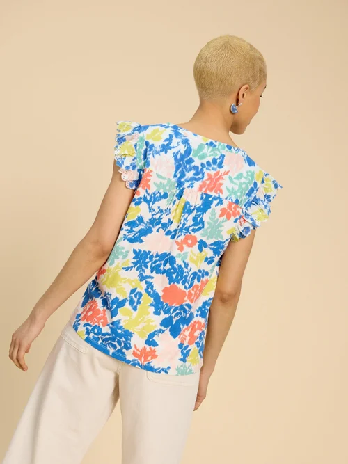 Tessa Rüschenbluse - White Pr - 52 Bild 4