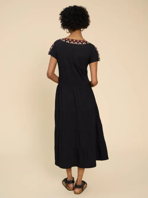 Tabitha Midikleid aus Jersey - Blk Mlt - 52/R Bild 4