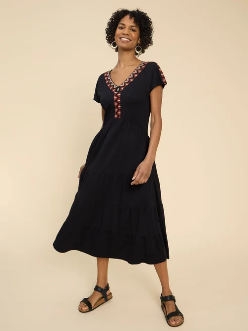 Tabitha Midikleid aus Jersey - Blk Mlt - 52/R Bild 3