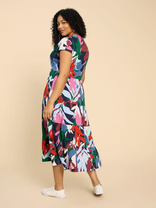 Midikleid Tabitha aus Jersey - Blue Pr - 52/R Bild 4