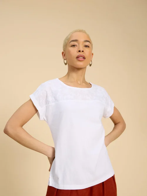 Anthea Besticktes T-Shirt - Bril White - 52 Bild 3