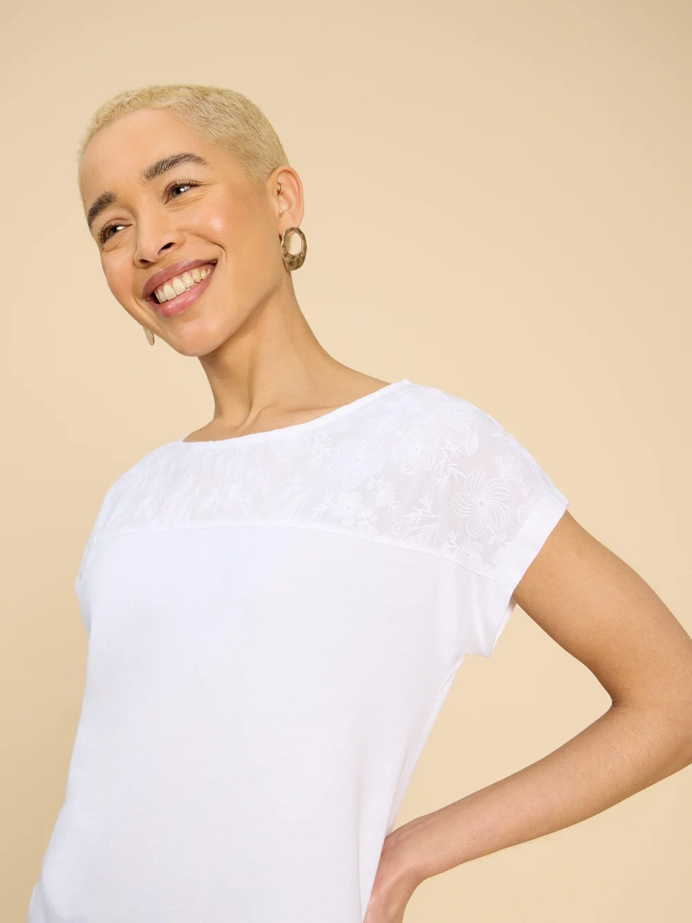 Anthea Besticktes T-Shirt - Bril White - 52 Bild 1