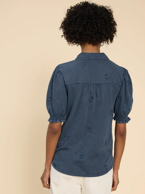Penelope Bestickte Bluse - Indigo Ble - 52 Bild 4