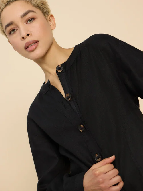 Adele Leinenjacke - Pure Blk - 52 Bild 3