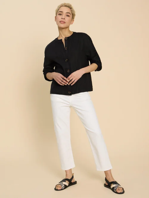 Adele Leinenjacke - Pure Blk - 52 Bild 2