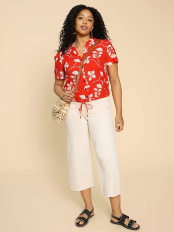 Ferne Bluse aus Leinenmischung