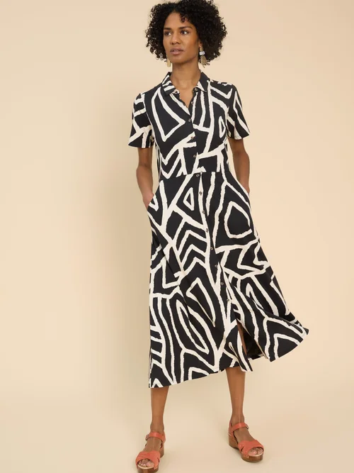 Rua Blusenkleid aus Jersey - Blk Mlt - 52/R Bild 3