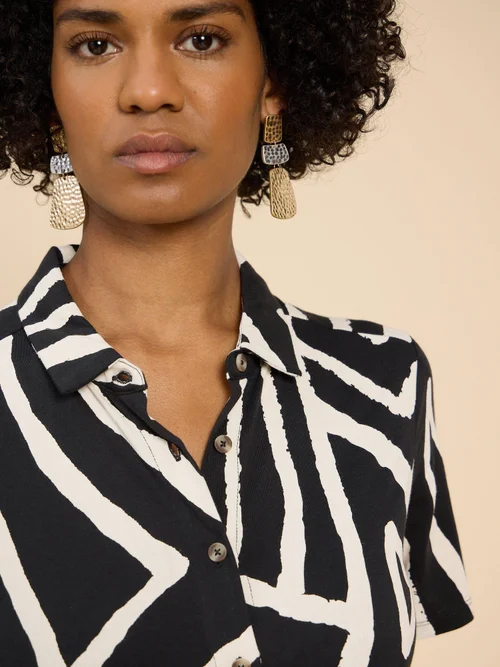 Rua Blusenkleid aus Jersey - Blk Mlt - 52/R Bild 2