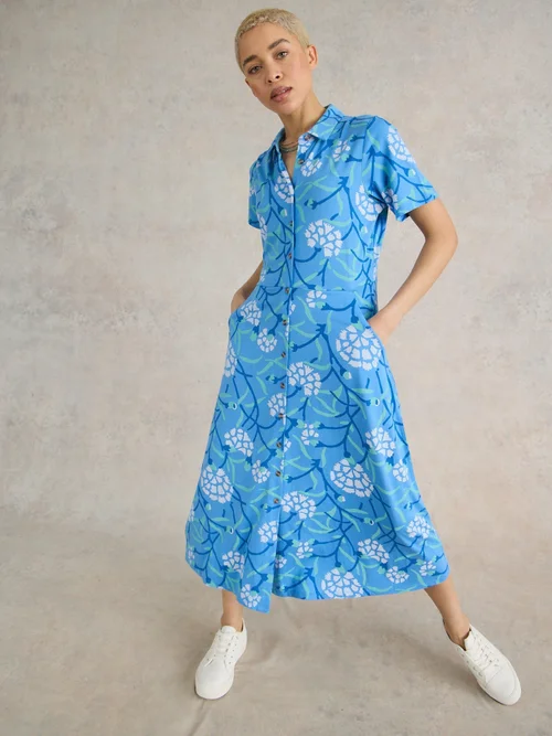 Rua Blusenkleid aus Jersey - Blue Mlt - 52/R Bild 2