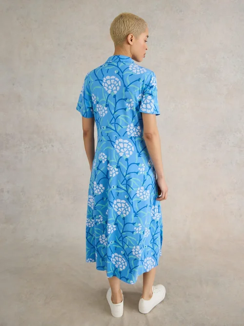 Rua Blusenkleid aus Jersey - Blue Mlt - 52/R Bild 3