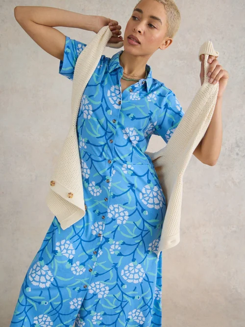 Rua Blusenkleid aus Jersey - Blue Mlt - 52/R Bild 1