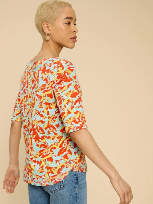 Weaver Jersey-T-Shirt - Orange Pr - 52 Bild 4