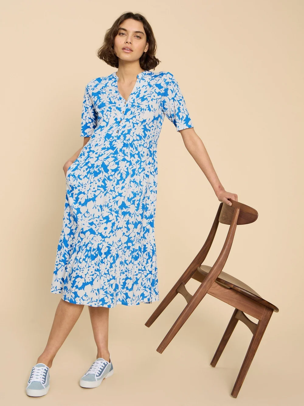 Naya Jerseykleid - Blue Mlt - 52/R Bild 1