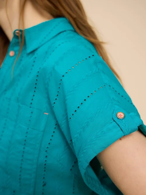 Baumwollbluse Ellie - Brt Teal - 52 Bild 3