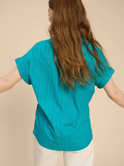 Baumwollbluse Ellie - Brt Teal - 52 Bild 4