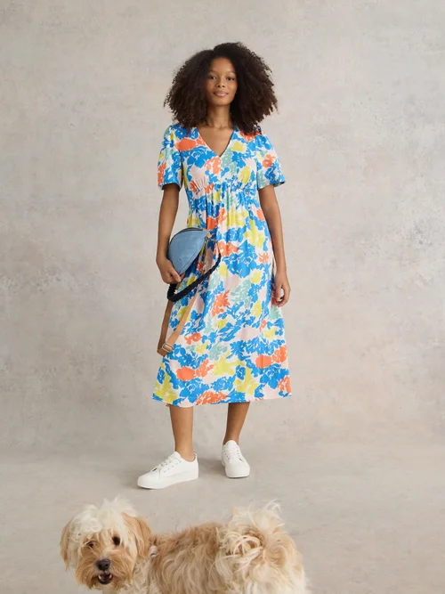 Lucy EcoVero Midikleid - Ivory Pr - 52/R Bild 3