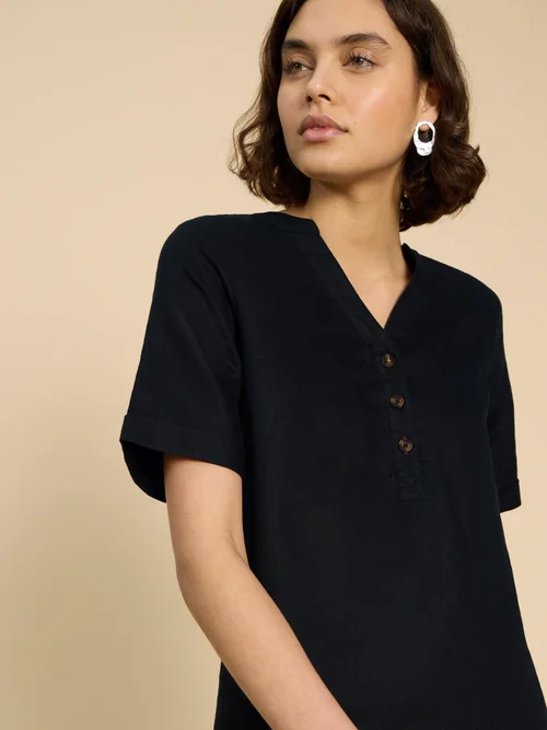 Lina Leinentunika - Pure Blk - 52/R Bild 2