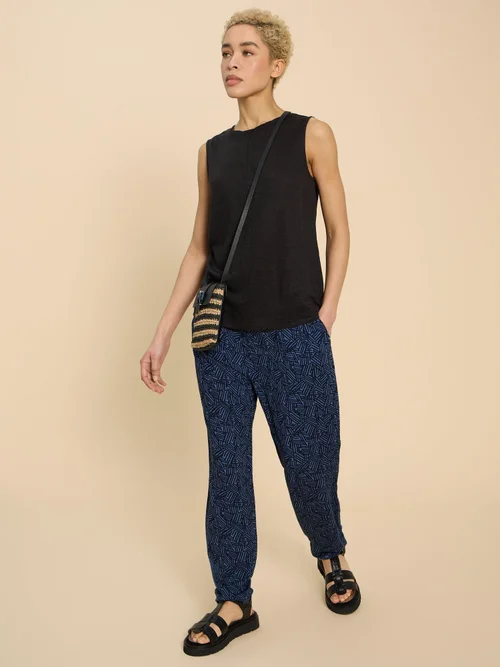 Maison LENZING™ ECOVERO™ Jerseyhose - Navy Pr - 52 Bild 2