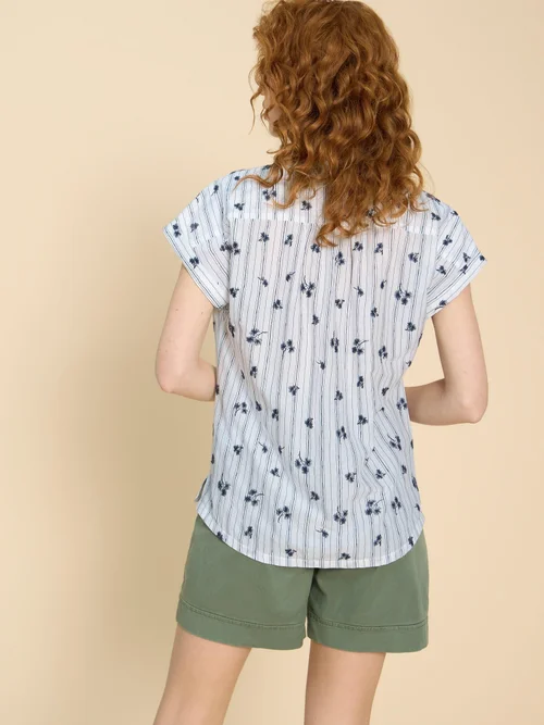 Bestickte Bluse Ellie aus Bio-Baumwolle - Ivory Mlt - 52 Bild 4