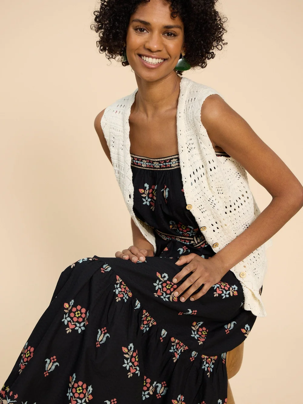 Fiona Maxikleid - Blk Pr - 44/R Bild 1