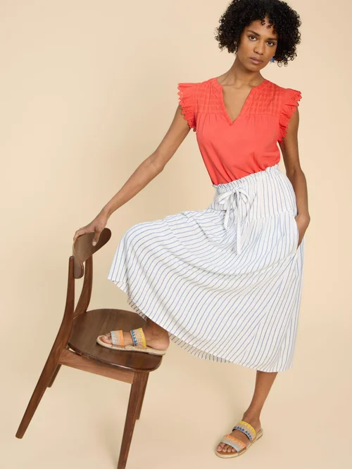 Seema EcoVero Rock mit Streifen - Ivory Mlt - 52 Bild 1