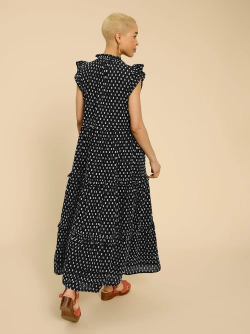 Rosie Maxikleid aus Baumwolle - Blk Mlt - 52/R Bild 4