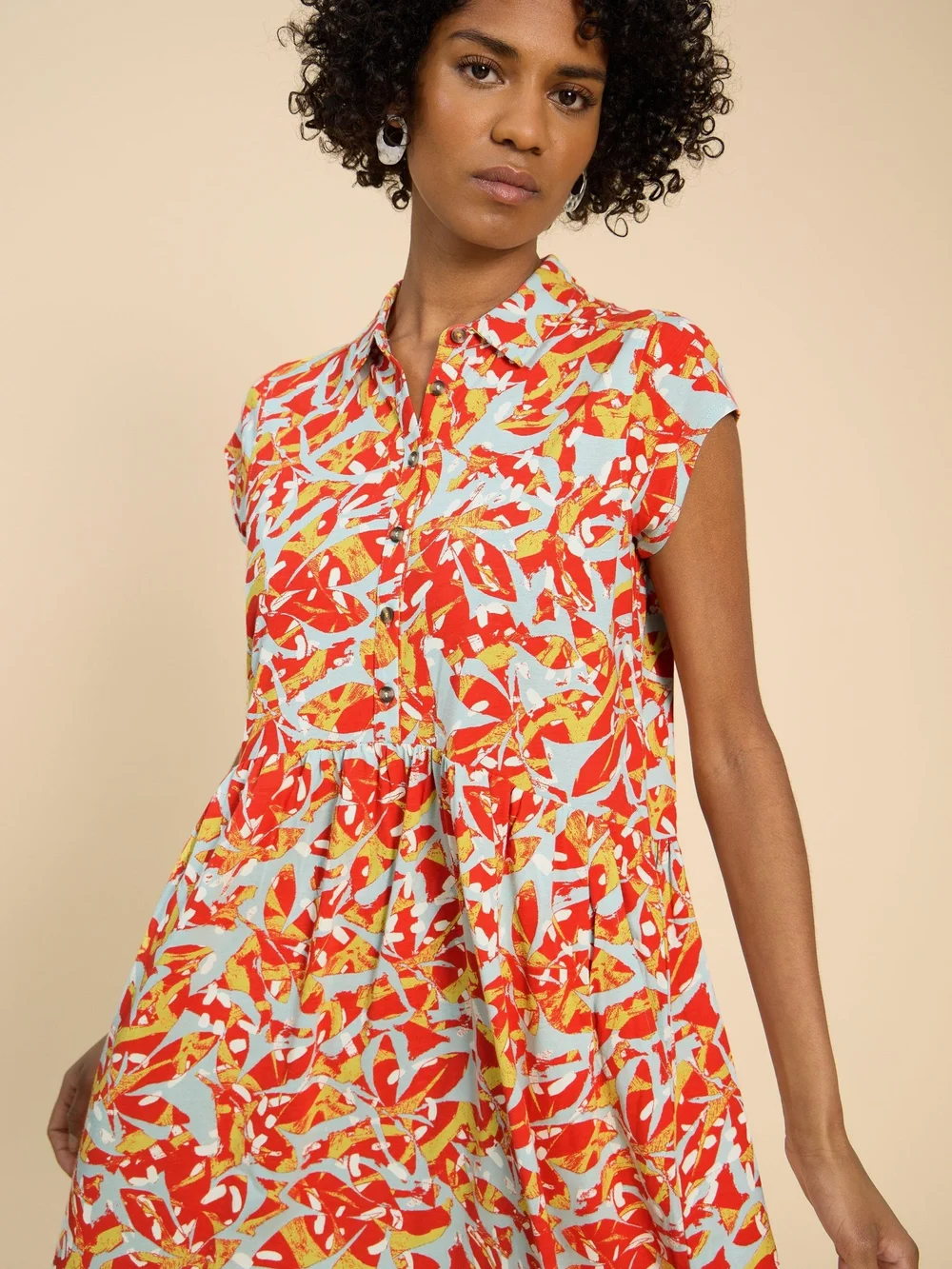 Everly Blusenkleid aus Jersey - Orange Pr - 52/R Bild 1