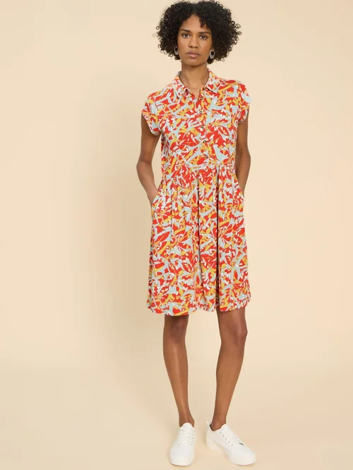 Everly Blusenkleid aus Jersey - Orange Pr - 52/R Bild 3