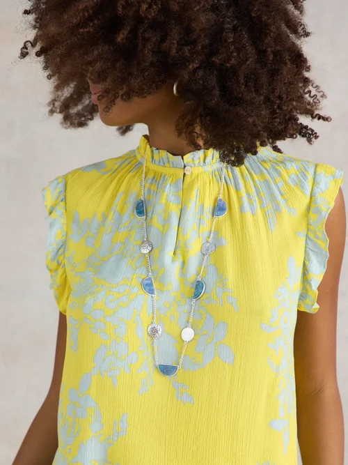 Florence Ärmellose LENZING™ ECOVERO™ Bluse - Yellow Pr - 52 Bild 2