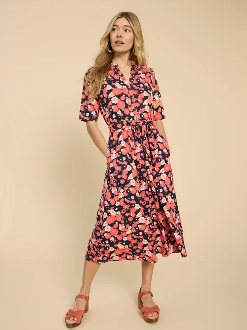 Ava Jerseykleid - Red Pr - 52/R Bild 3